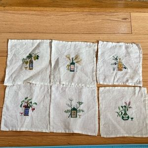 Stunning set of hand embroidered coasters